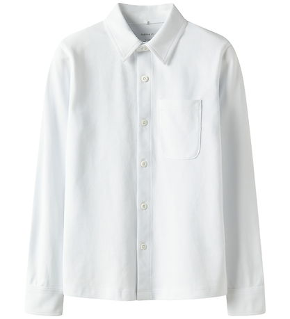 Name It Skjorte - NkmRon - Jersey - Bright White
