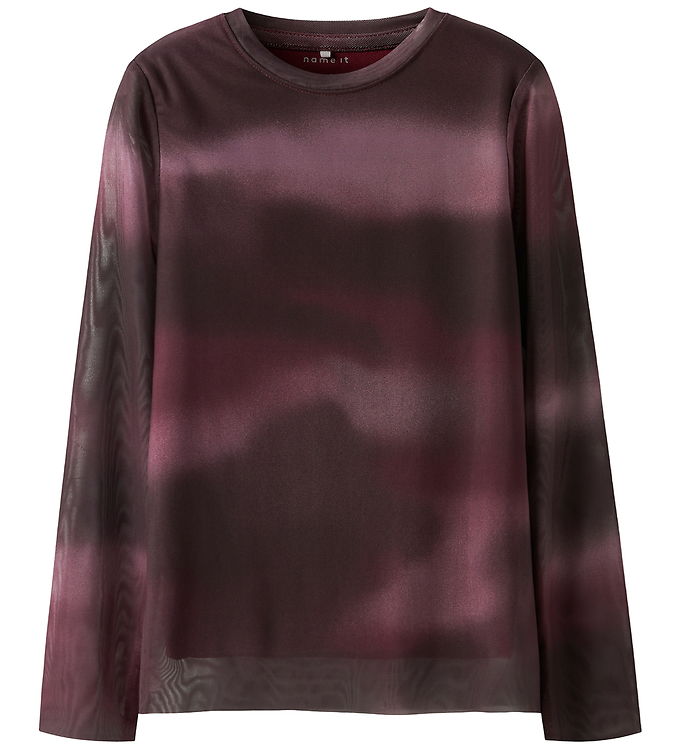 Name It Bluse - Mesh - NkfRopea - Burgundy