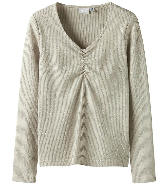 Name It Bluse - NkfSabi - Cement