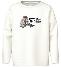 Name It Bluse - NmmVux - Cloud Dancer/Pawsome Name It Bluse - NmmVux - Cloud Dancer/Pawsome