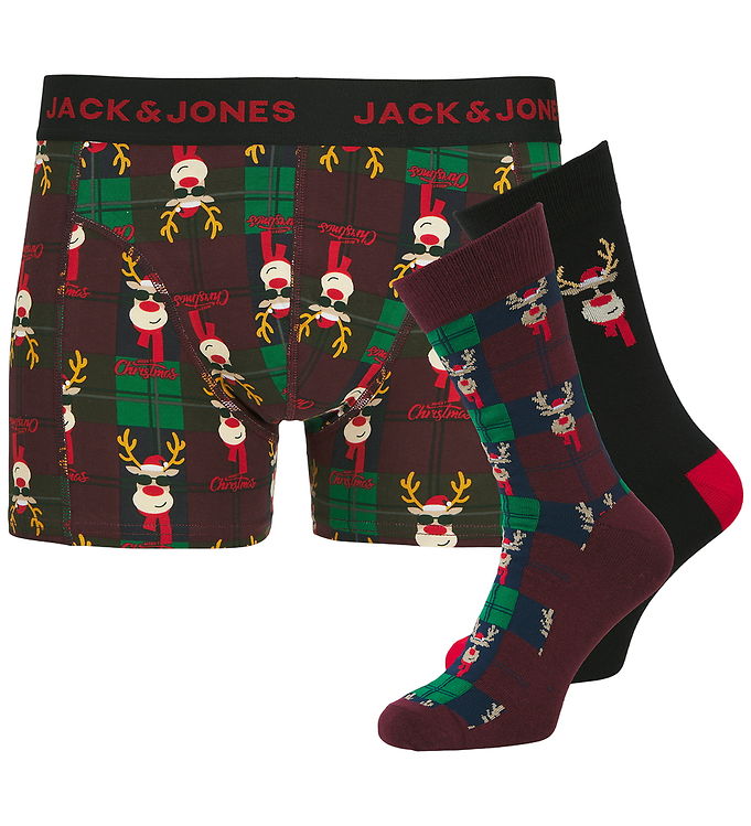 Jack & Jones Gaveæske - Boxershorts/Strømper - JacRudolph - Wine