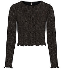 Kids Only Bluse - KogQueen - Black/Lurex Rose Gold/Stripe