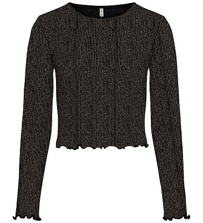 Kids Only Bluse - KogQueen - Black/Lurex Rose Gold/Stripe