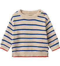 Wheat Bluse - Strik - Morgan - True Blue Stripe