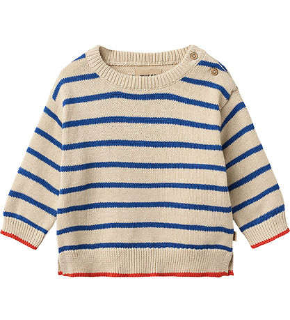 Wheat Bluse - Strik - Morgan - True Blue Stripe
