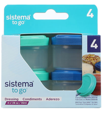 Sistema beholder -To Go -  4-pak - Blå/Grøn Sistema beholder -To Go -  4-pak - Blå/Grøn