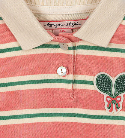 Konges Sløjd Polobody l/æ -  Spotty - Blush Bound Stripe