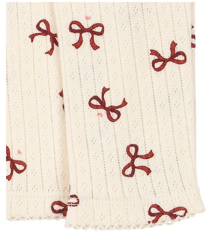 Konges Sløjd Leggings - Minnie - Bow Rouge m. Hulmønster