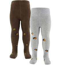 Konges Sløjd Strømpebukser - 2-pak - Jaquard - Lemon Konges Sløjd Strømpebukser - 2-pak - Jaquard - Lemon