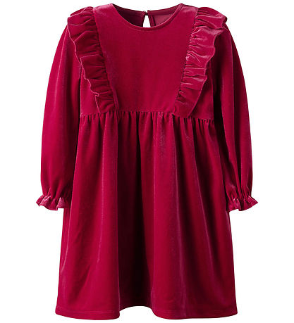 Name It Kjole - Velour - NmfRinne - Jester Red