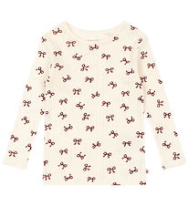 Konges Sløjd Bluse - Minnie - Bow Rouge m. Hulmønster