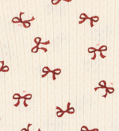 Konges Sløjd Bluse - Minnie - Bow Rouge m. Hulmønster