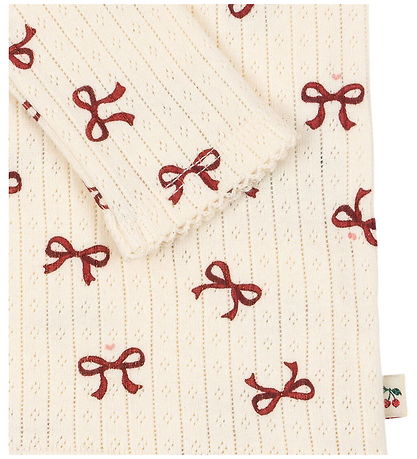 Konges Sløjd Bluse - Minnie - Bow Rouge m. Hulmønster