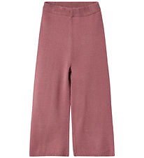 Fliink Bukser - Wide - Strik - Viskoseblanding - Alon - Ash Rose