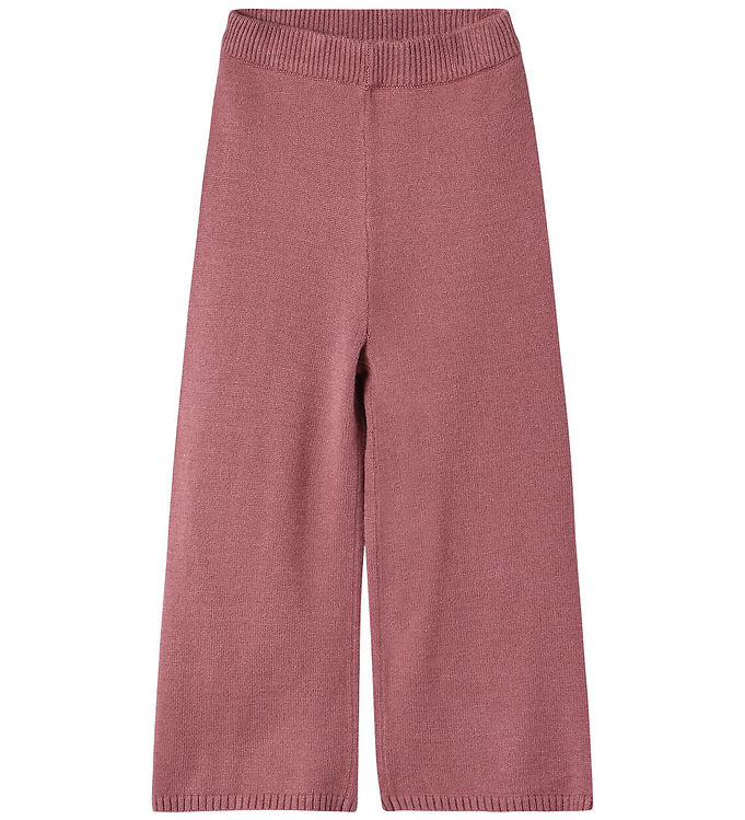 Fliink Bukser - Wide - Strik - Viskoseblanding - Alon - Ash Rose