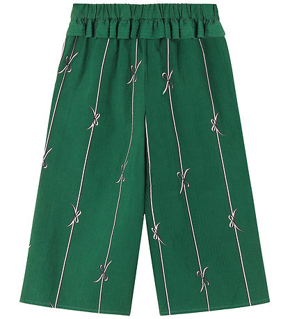 Fliink Bukser - Bowie - Hunter Green Bow AOP