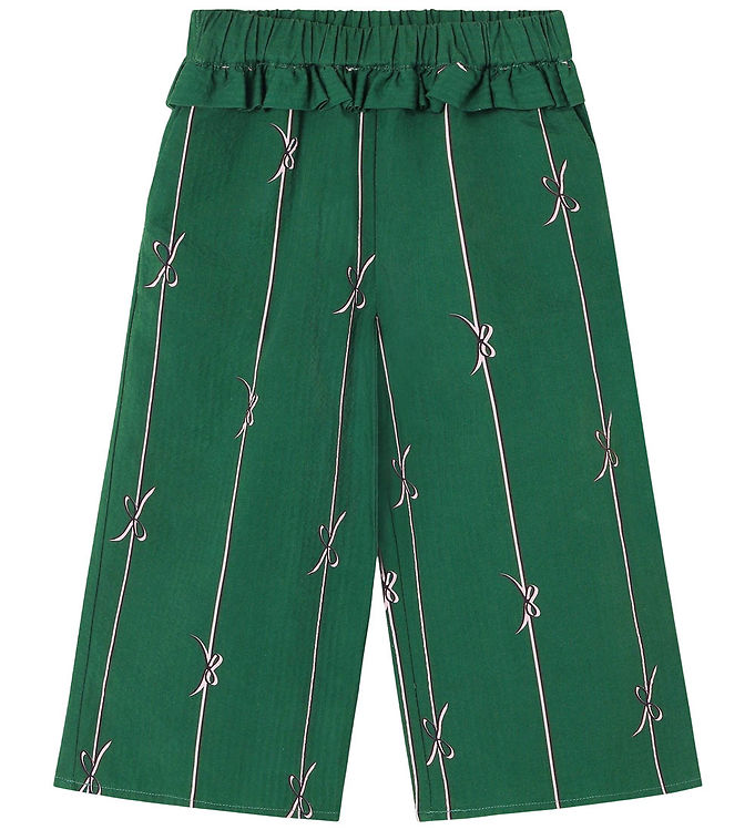 Fliink Bukser - Bowie - Hunter Green Bow AOP