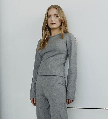Sofie Schnoor Bluse - Uld - Strik - Vivosy - Gråmeleret