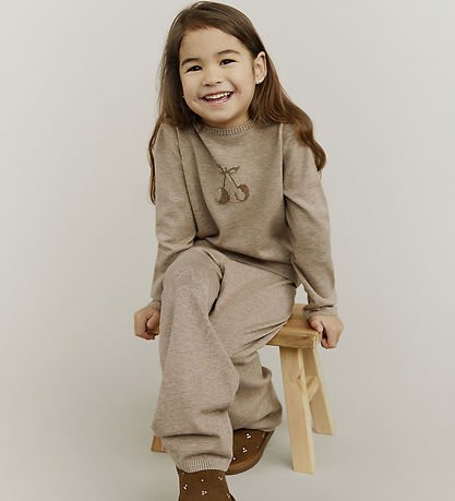 Sofie Schnoor Bluse - Strik - Uld - Ursask - Brown Melange