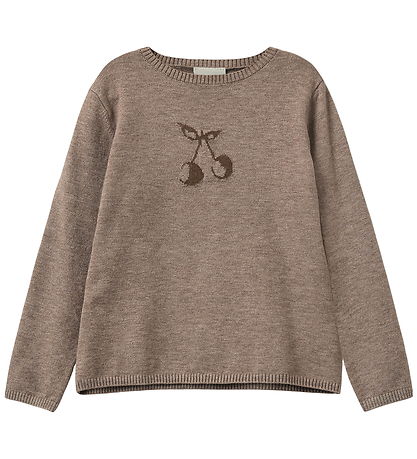 Sofie Schnoor Bluse - Strik - Uld - Ursask - Brown Melange