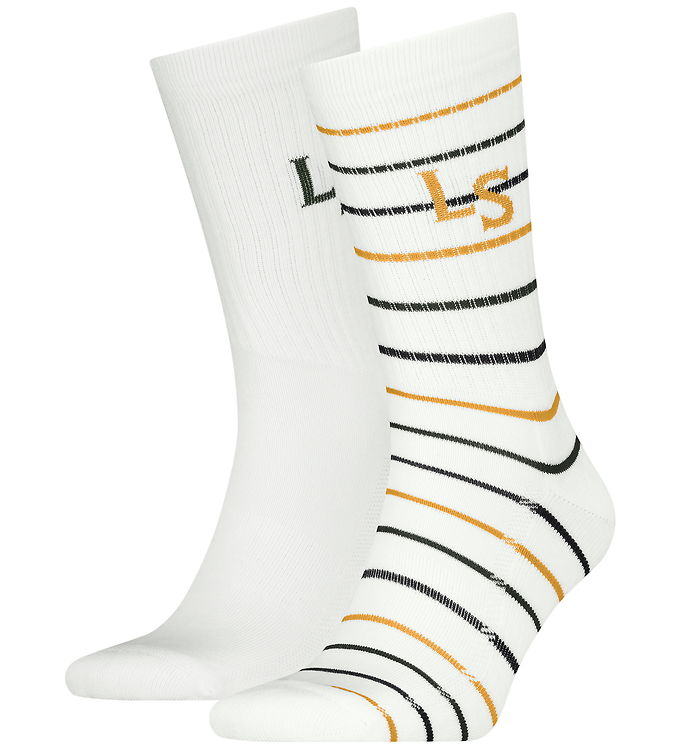 Levis Strømper - 2-pak - Hvid m. Striber