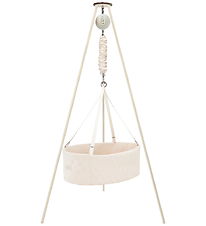 Moonboon Vugge - Classic Bundle - Oval Cradle - Nature/Hvid