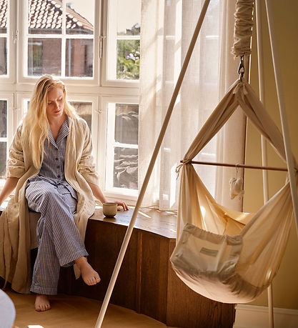 Moonboon Vugge - Classic Bundle - Baby Hammock - Nature/Hvid