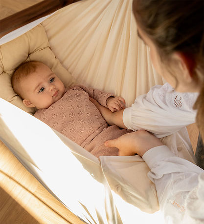 Moonboon Vugge - Classic Bundle - Baby Hammock - Nature/Hvid
