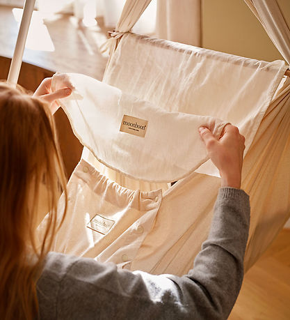 Moonboon Vugge - Classic Bundle - Baby Hammock - Nature/Hvid
