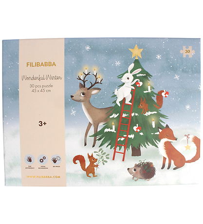 Filibabba Puslespil - 30 Brikker - Wonderful Winter - Skovens Dy