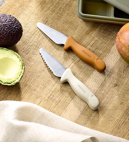 Filibabba Knivsæt Til Børn - 2-pak - Pumpkin + Offwhite