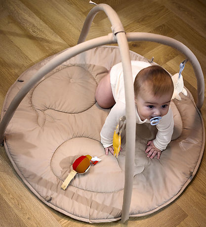 Filibabba Aktivitetstæppe m. 3 Aktivitetslegetøj - Beige