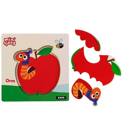 DR Træpuslespil - 3 Brikker - Orm