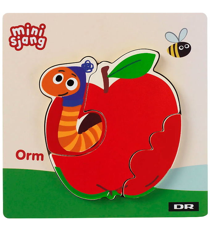 DR Træpuslespil - 3 Brikker - Orm
