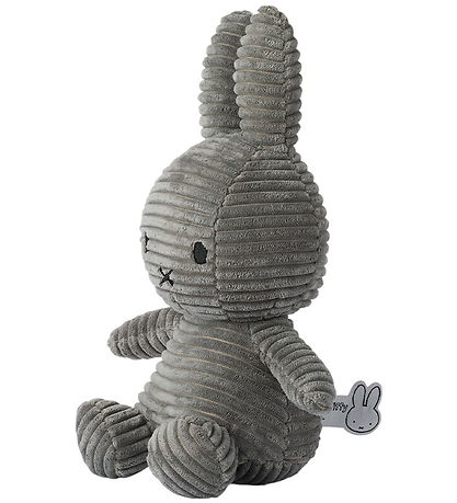 Bon Ton Toys Bamse - 23 cm - Miffy ECO Corduroy - Grey