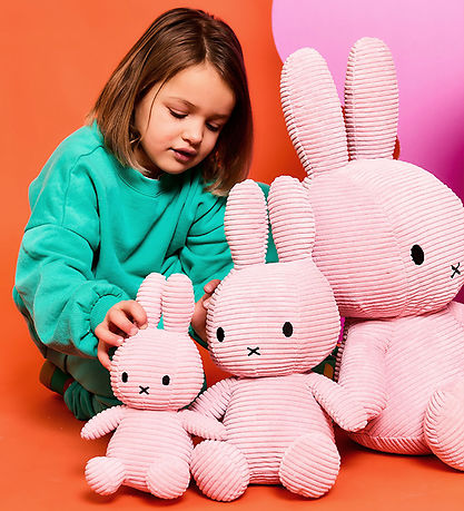 Bon Ton Toys Bamse - 23 cm - Miffy ECO Corduroy - Misty Rose