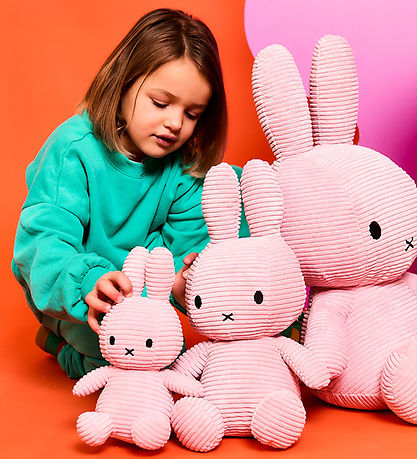 Bon Ton Toys Bamse - 23 cm - Miffy ECO Corduroy - Pink