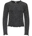 Kids Only Bluse - KogQueen - Black/Lurex Silver/Harlekin