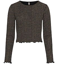 Kids Only Bluse - KogQueen - Black/Lurex Light Gold/Silver/Wide 
