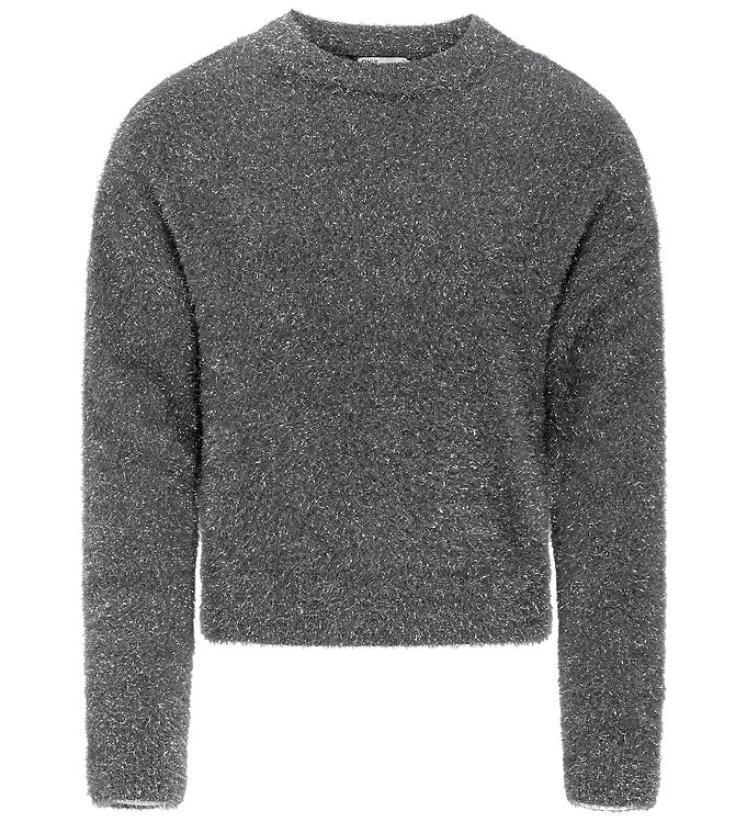 Kids Only Bluse - Strik - KogPiumo - Black/Silver Glitter