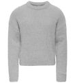Kids Only Bluse - Strik - KogPiumo - Light Grey Melange/Silver G