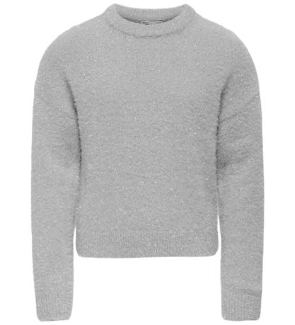 Kids Only Bluse - Strik - KogPiumo - Light Grey Melange/Silver G