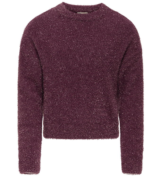 Kids Only Bluse - Strik - KogPiumo - Rose Wine/Rose Wine Glitter