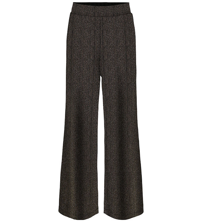 Kids Only Bukser - KogQueen - Black/Lurex Rose Gold/Stripe