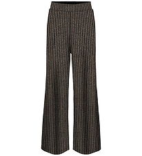 Kids Only Bukser - KogQueen - Black/Lurex Light Gold/Silver/Wide
