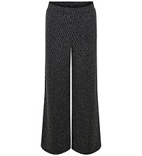 Kids Only Bukser - KogQueen - Black/Lurex Silver/Harlekin