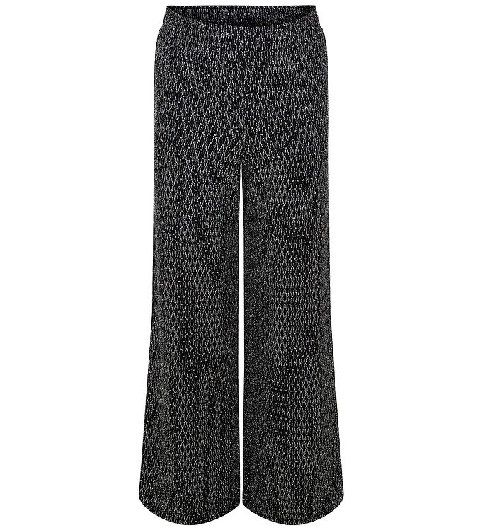 Kids Only Bukser - KogQueen - Black/Lurex Silver/Harlekin
