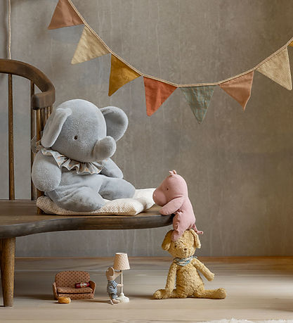 Maileg Bamse - Plyselefant- Stor - Blå/Grå Maileg Bamse - Plyselefant- Stor - Blå/Grå