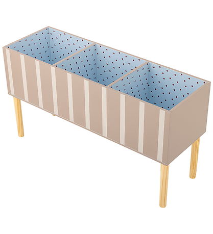 Bloomingville Bogkasse - Salam - 90 cm - Brun m. Striber Bloomingville Bogkasse - Salam - 90 cm - Brun m. Striber