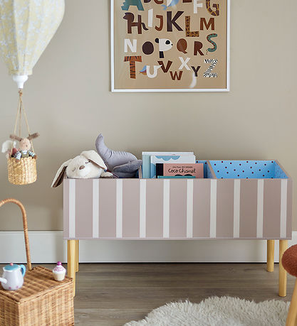 Bloomingville Bogkasse - Salam - 90 cm - Brun m. Striber Bloomingville Bogkasse - Salam - 90 cm - Brun m. Striber